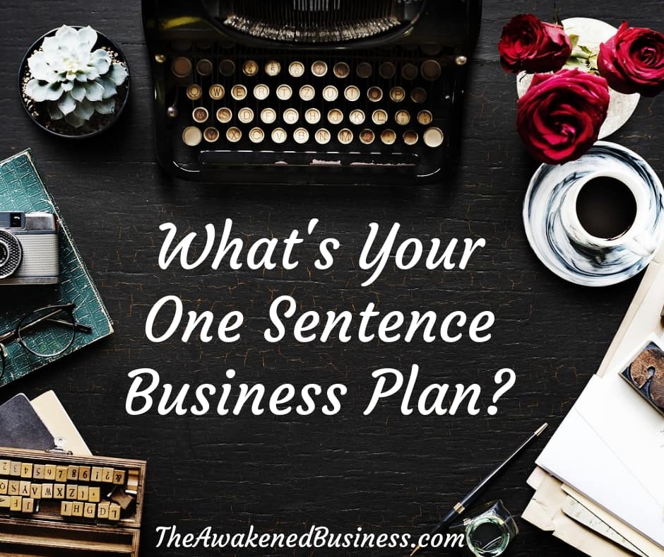 One sentence business plan for coaches