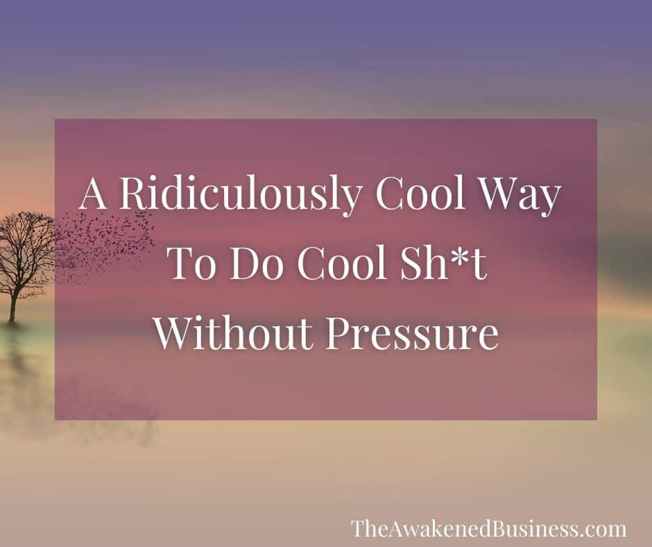 Do Cool Shit Without the Pressure - The Awakened Business