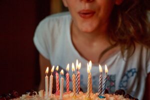 blowing out birthday candles