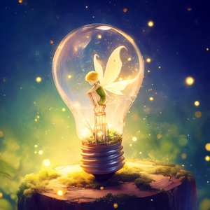 fairy in a lightbulb
