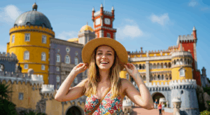 a lady in Portugal landmark