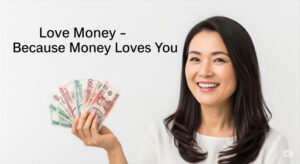 woman holding money
