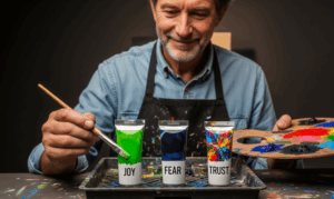 Joy Fear Trust paints