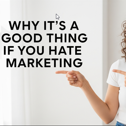 Why It’s a Good Thing If You Hate Marketing