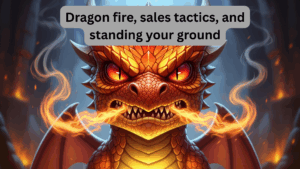 a fiery dragon