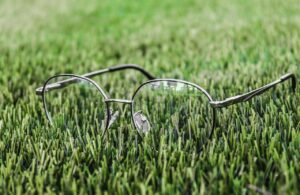glasses in the grass