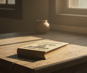 a book on the table