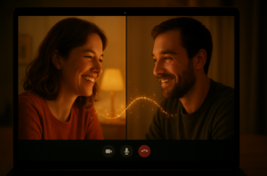 2 people chatting