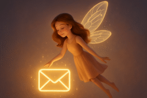 Fairy with email logo