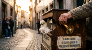 an street organ grinder