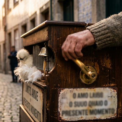 A Strange and Beautiful Moment in Porto with the Chicken Artist