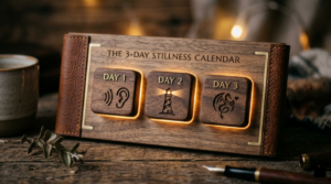 old wooden calendar for 3 days